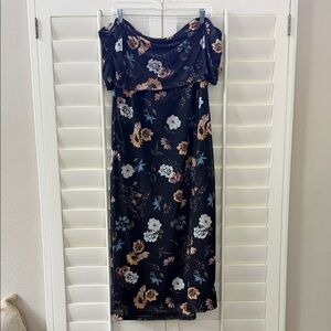 Tinsel Black Floral Midi Dress